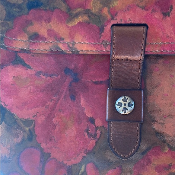 Patricia Nash Red and Brown Floral Tote Bag - Picture 2 of 13